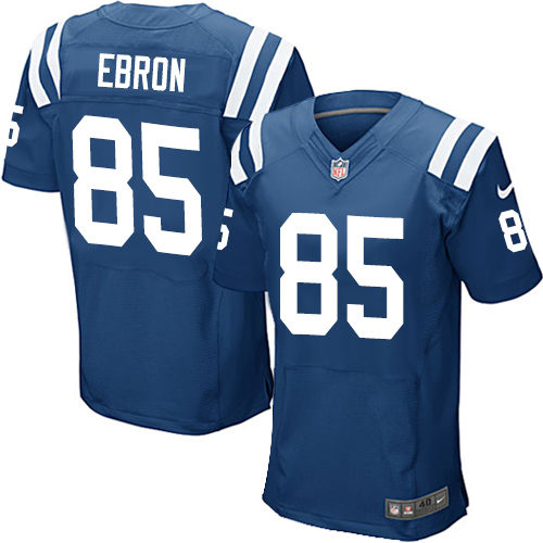 Nike Colts #85 Eric Ebron Royal Blue Team Color Men's Stitched NFL Elite Jersey - Click Image to Close